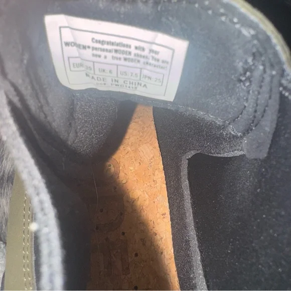 Woden Waterproof Track Boot Magda Rubber Olive Chelsea Size 7.5 Rain Bootie - Picture 7 of 8